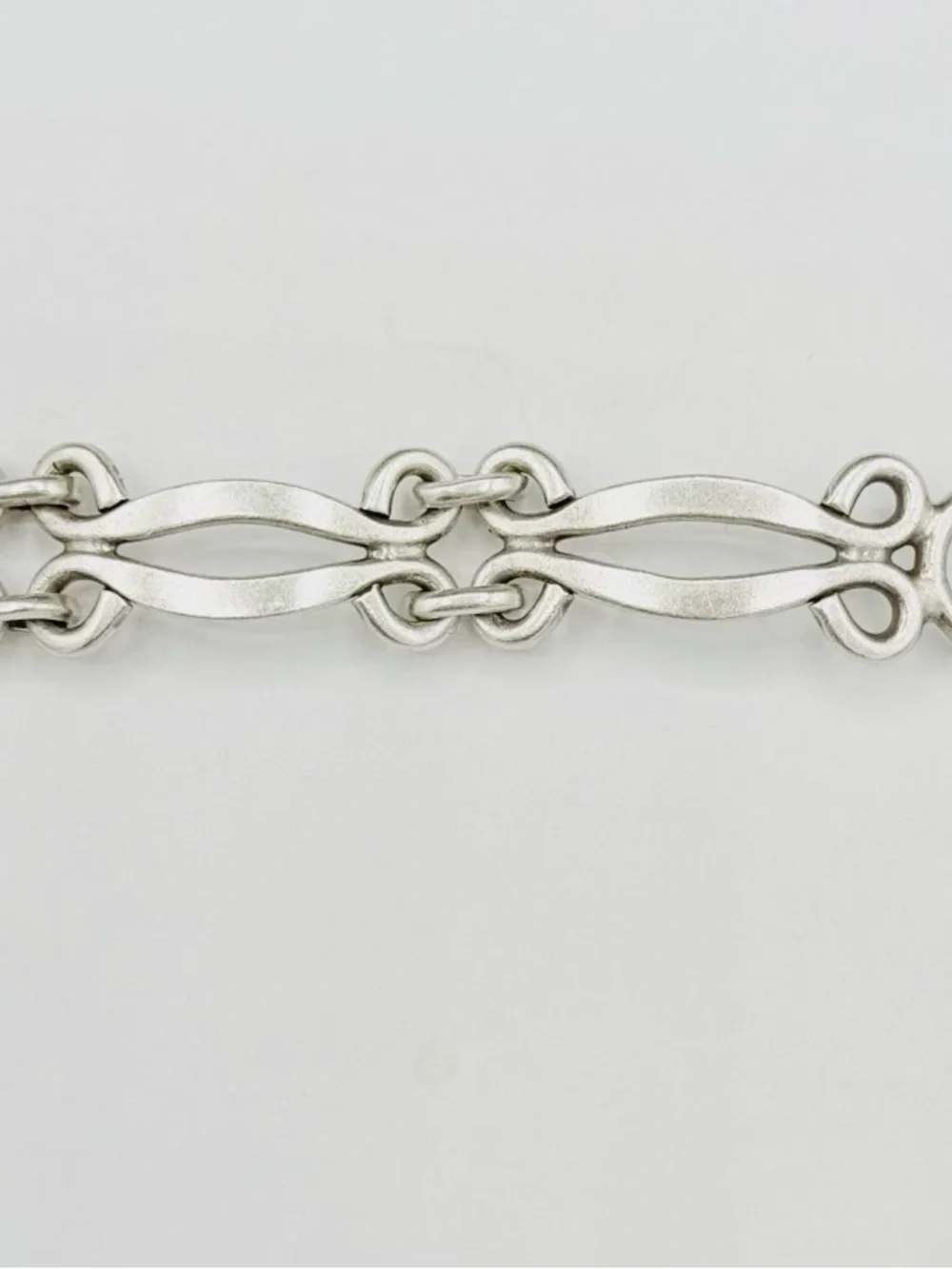 Vintage Mexico ATI Sterling Silver 925 Scroll Link Toggle Bracelet 7.5” 29.24 GR